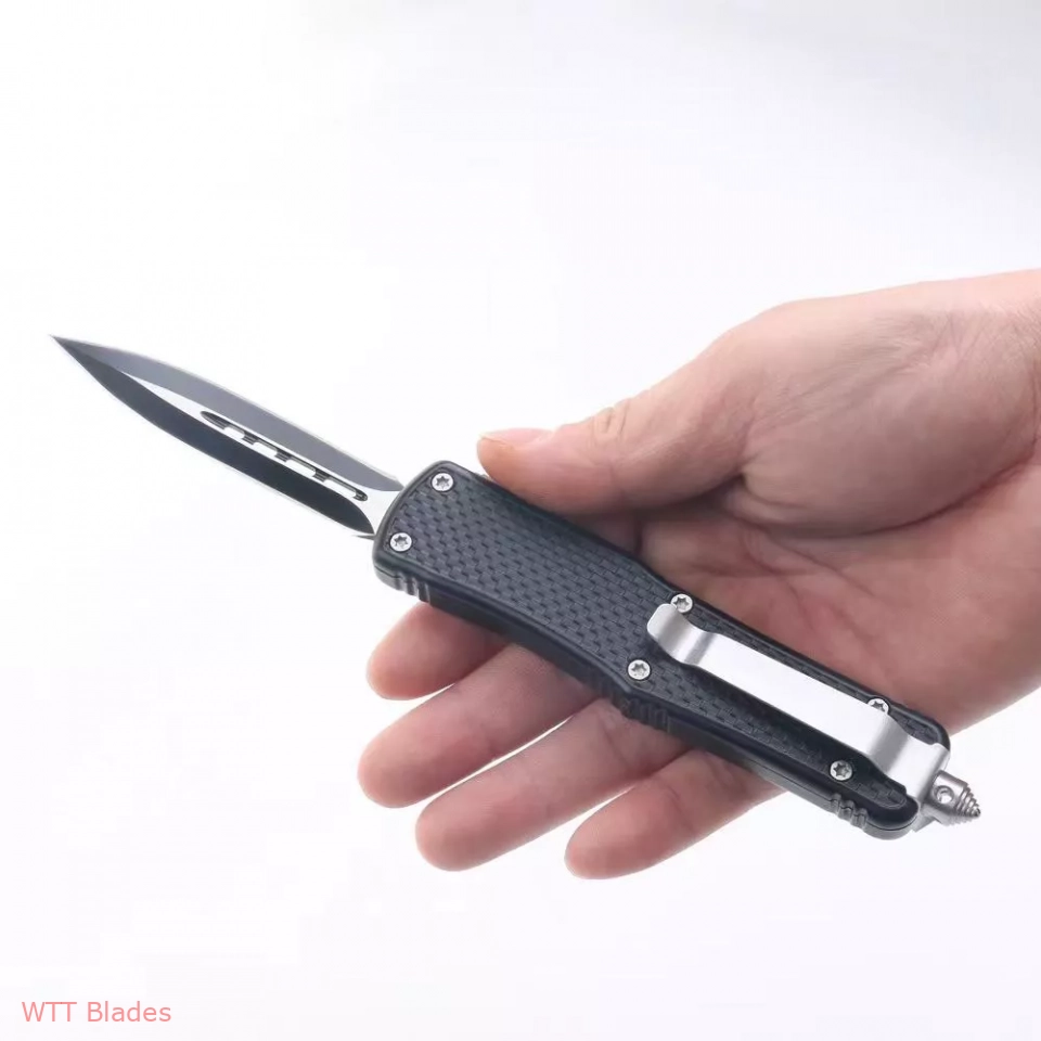 3.5" Double Action OTF Knife Tactical Pocket Camping Knife EDC Tools,Aluminium Alloy Handle (2) 3.5" Double Action OTF Knife Tactical Pocket Camping Knife EDC Tools,Aluminium Alloy Handle (2)