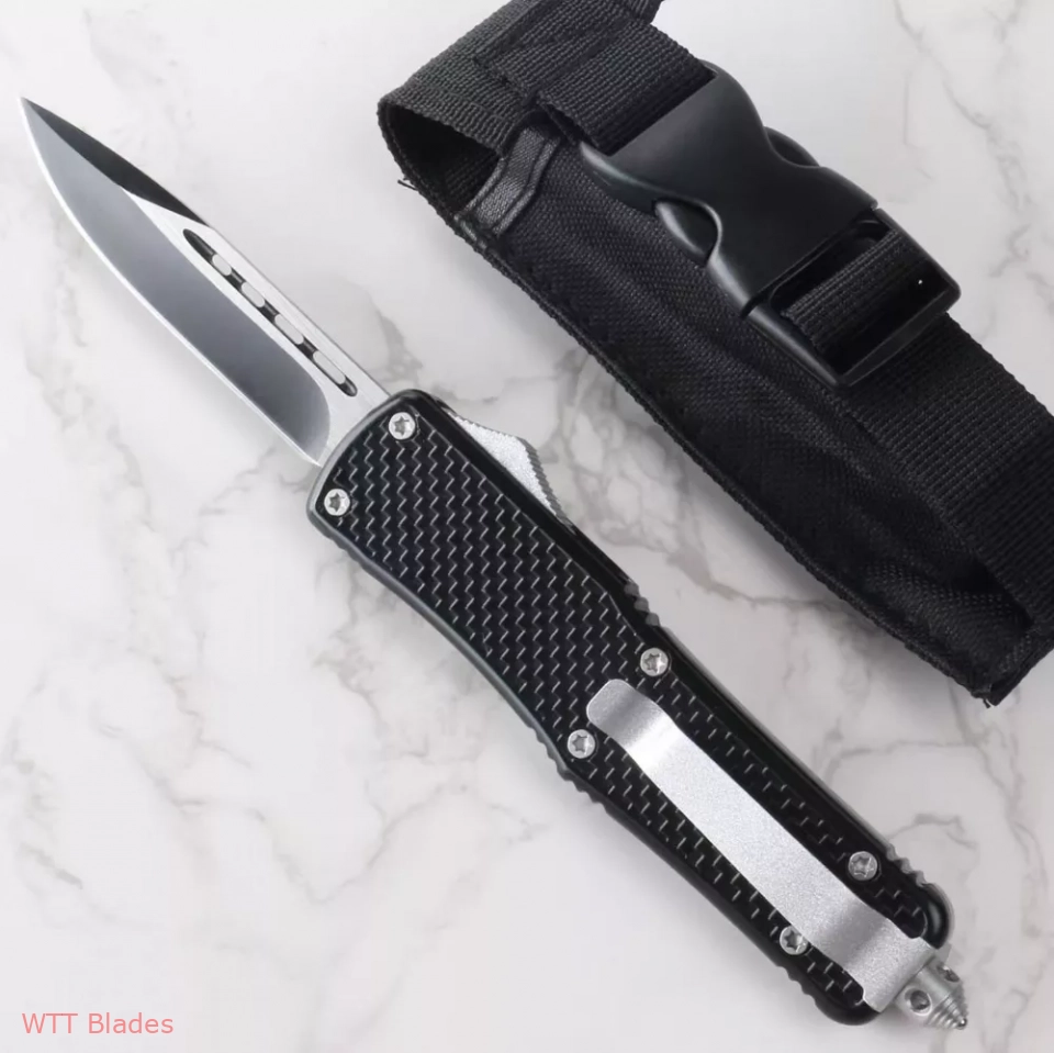 3.5" Double Action OTF Knife Tactical Pocket Camping Knife EDC Tools,Aluminium Alloy Handle(single) 3.5" Double Action OTF Knife Tactical Pocket Camping Knife EDC Tools,Aluminium Alloy Handle(single)
