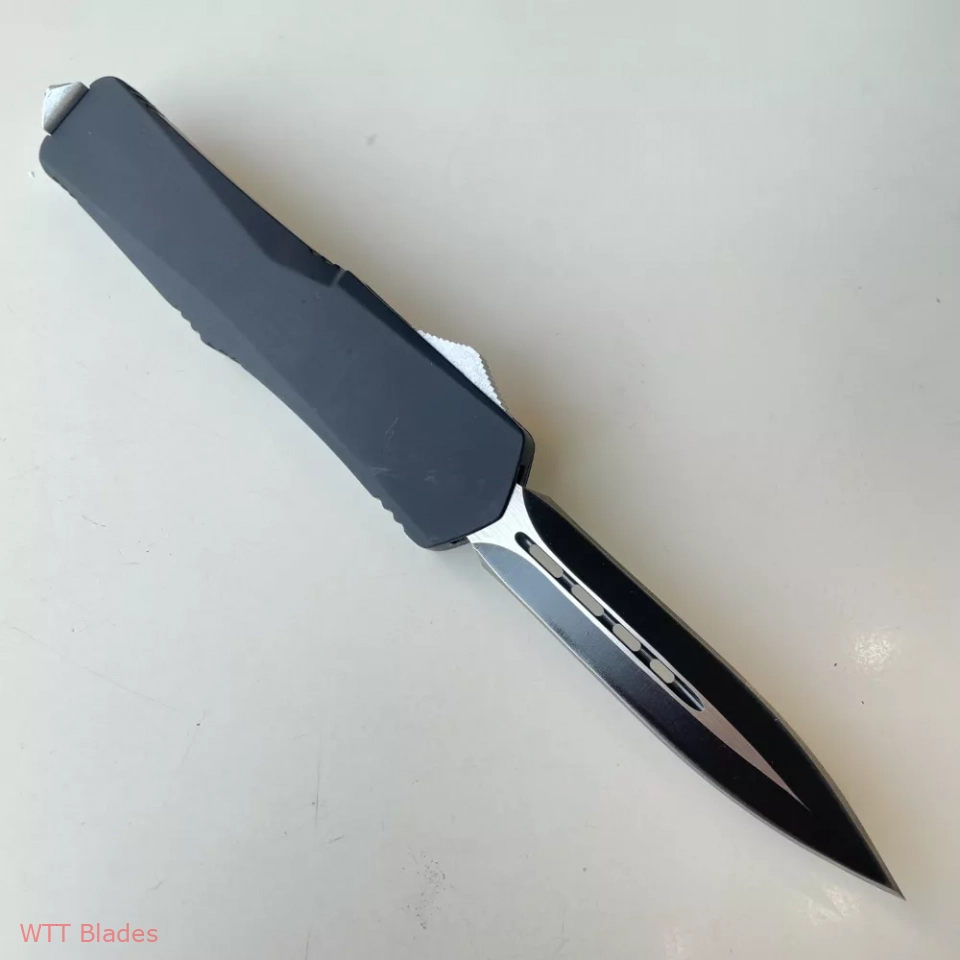 3.5" Double Action OTF Knife Tactical Pocket Camping Knife EDC Tools,Aluminium Alloy Handle,A07 Troodon (3) 3.5" Double Action OTF Knife Tactical Pocket Camping Knife EDC Tools,Aluminium Alloy Handle,A07 Troodon (3)