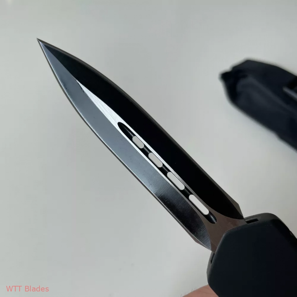 3.5" Double Action OTF Knife Tactical Pocket Camping Knife EDC Tools,Aluminium Alloy Handle,A07 Troodon (5) 3.5" Double Action OTF Knife Tactical Pocket Camping Knife EDC Tools,Aluminium Alloy Handle,A07 Troodon (5)