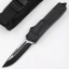 3.5" Double Action OTF Knife Tactical Pocket Camping Knife EDC Tools,Aluminium Alloy Handle,Holy Beetle drop point Blade