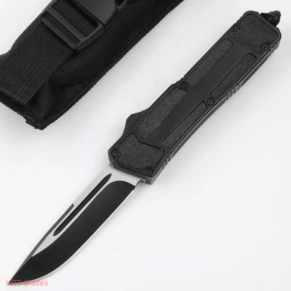 3.5" Double Action OTF Knife Tactical Pocket Camping Knife EDC Tools,Aluminium Alloy Handle,Holy Beetle drop point Blade 3.5" Double Action OTF Knife Tactical Pocket Camping Knife EDC Tools,Aluminium Alloy Handle,Holy Beetle drop point Blade