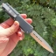 3.5" Double Action OTF Knife Tactical Pocket Camping Knife EDC Tools,Aluminium Alloy Handle Spring assisted,A07 Troodon