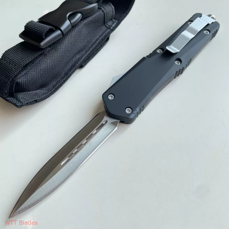 3.5" Double Action OTF Knife Tactical Pocket Camping Knife EDC Tools,Aluminium Alloy Handle Spring assisted,A07 Troodon (2) 3.5" Double Action OTF Knife Tactical Pocket Camping Knife EDC Tools,Aluminium Alloy Handle Spring assisted,A07 Troodon (2)
