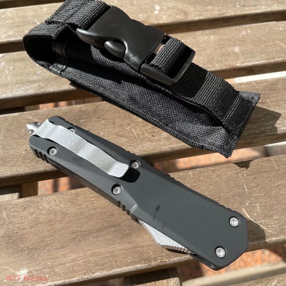 3.5" Double Action OTF Knife Tactical Pocket Camping Knife EDC Tools,Aluminium Alloy Handle Spring assisted,A07 Troodon (5) 3.5" Double Action OTF Knife Tactical Pocket Camping Knife EDC Tools,Aluminium Alloy Handle Spring assisted,A07 Troodon (5)