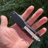 3.5" Double Action OTF Knife Tactical Pocket Camping Knife EDC Tools,Aluminium Alloy Handle Spring assisted,A07 Troodon (single Blade) (3) 3.5" Double Action OTF Knife Tactical Pocket Camping Knife EDC Tools,Aluminium Alloy Handle Spring assisted,A07 Troodon (single Blade) (3)