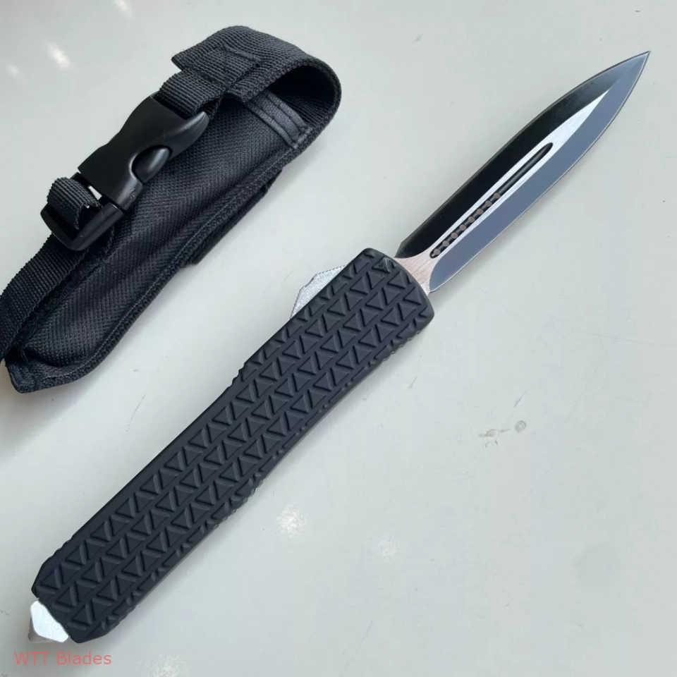 4"Double Action OTF Knife Tactical Pocket Camping Knife EDC Tools,Aluminium Alloy Handle,D07 Troodon (2) 4"Double Action OTF Knife Tactical Pocket Camping Knife EDC Tools,Aluminium Alloy Handle,D07 Troodon (2)