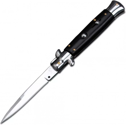 9" Italy Classic Mafia Knife Swing Guard Lockback Auto Knife Folding knives,Dagger, Spear Point Blade,Black Handle 9" Italy Classic Mafia Knife Swing Guard Lockback Auto Knife Folding knives,Dagger, Spear Point Blade,Black Handle