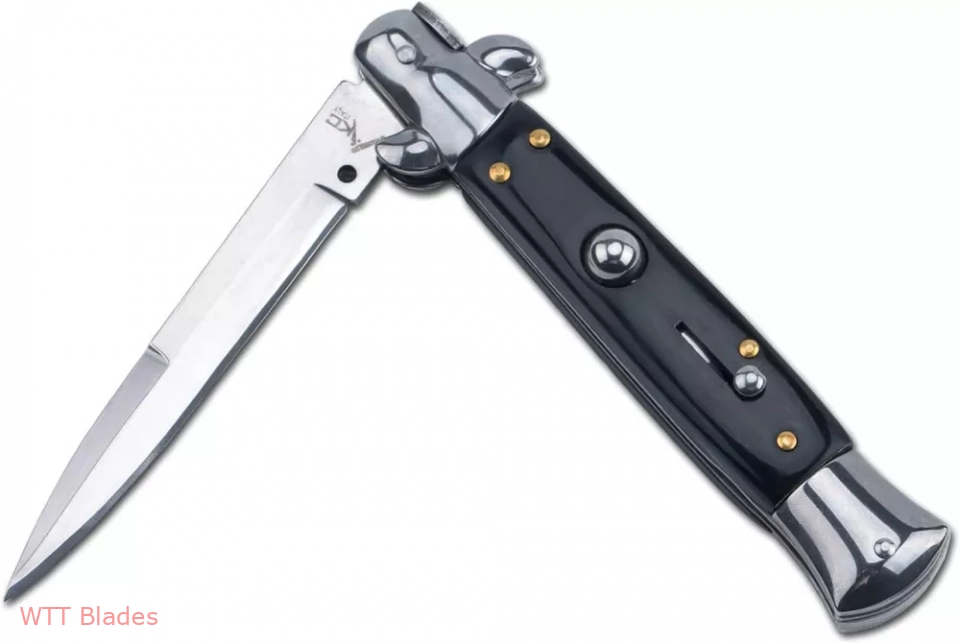 9" Italy Classic Mafia Knife Swing Guard Lockback Auto Knife Folding knives,Dagger, Spear Point Blade,Black Handle (4) 9" Italy Classic Mafia Knife Swing Guard Lockback Auto Knife Folding knives,Dagger, Spear Point Blade,Black Handle (4)