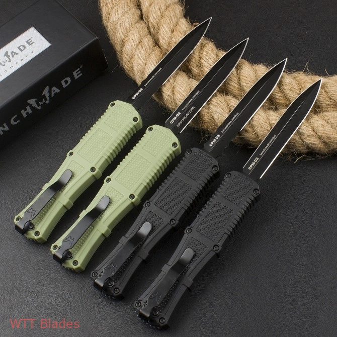 Benchmade Claymore OTF D/A Auto Knife Black Grivory (3.9" Gray) 3370GY (2) Benchmade Claymore OTF D/A Auto Knife Black Grivory (3.9" Gray) 3370GY (2)