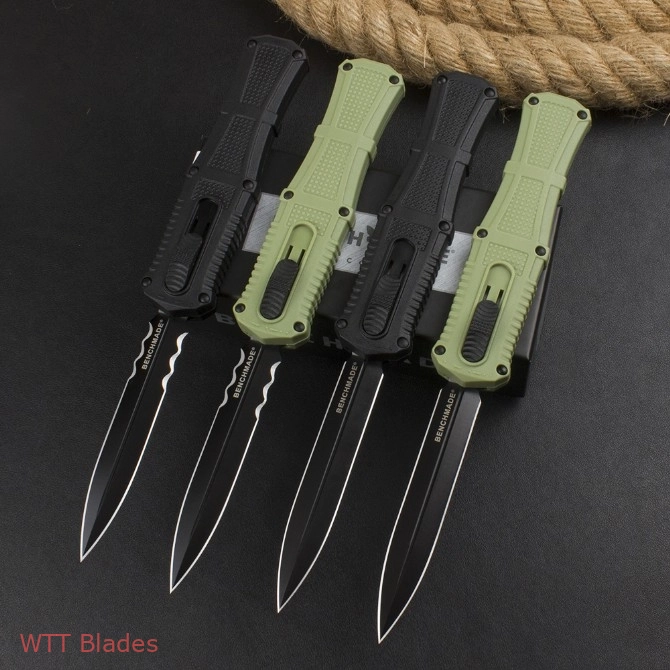 Benchmade Claymore OTF D/A Auto Knife Black Grivory (3.9" Gray) 3370GY (7) Benchmade Claymore OTF D/A Auto Knife Black Grivory (3.9" Gray) 3370GY (7)