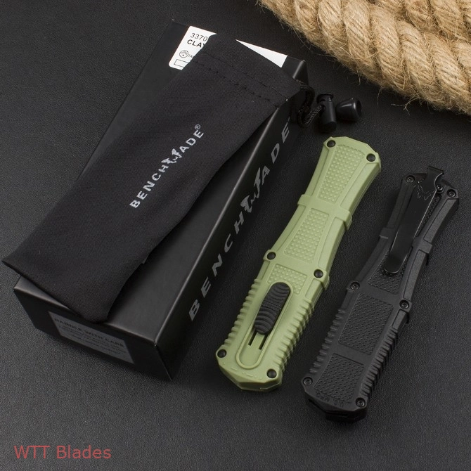 Benchmade Claymore OTF D/A Auto Knife Black Grivory (3.9" Gray) 3370GY (8) Benchmade Claymore OTF D/A Auto Knife Black Grivory (3.9" Gray) 3370GY (8)