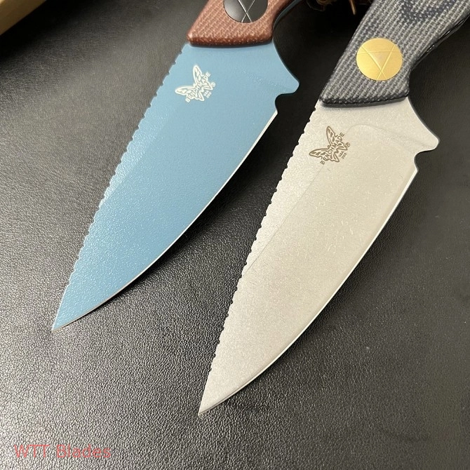 BM Dacian Fixed Blade Knife Brown Canvas Micarta (3.5" Blue) 203BT-01 (2) BM Dacian Fixed Blade Knife Brown Canvas Micarta (3.5" Blue) 203BT-01 (2)