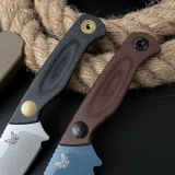 BM Dacian Fixed Blade Knife Brown Canvas Micarta (3.5" Blue) 203BT-01 (3) BM Dacian Fixed Blade Knife Brown Canvas Micarta (3.5" Blue) 203BT-01 (3)