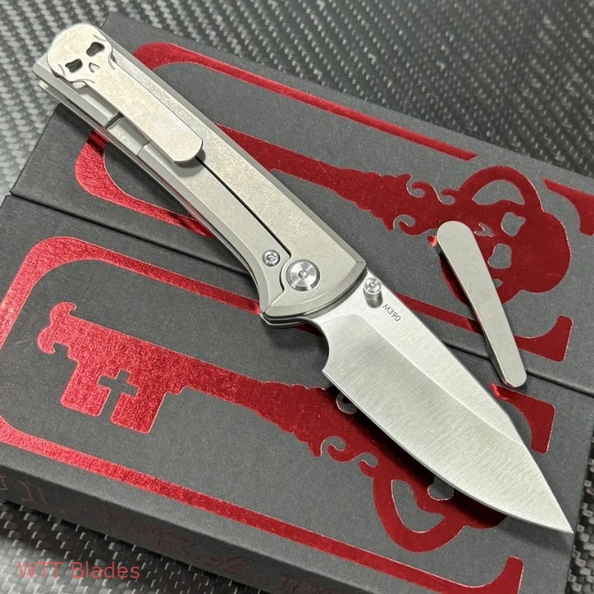 CH Scapegoat Street Frame Lock Knife Gray Titanium (3.5" Satin) (5) CH Scapegoat Street Frame Lock Knife Gray Titanium (3.5" Satin) (5)