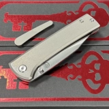 CH Scapegoat Street Frame Lock Knife Gray Titanium (3.5" Satin) (8) CH Scapegoat Street Frame Lock Knife Gray Titanium (3.5" Satin) (8)
