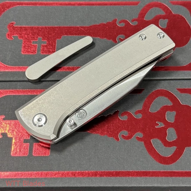 CH Scapegoat Street Frame Lock Knife Gray Titanium (3.5" Satin) (8) CH Scapegoat Street Frame Lock Knife Gray Titanium (3.5" Satin) (8)