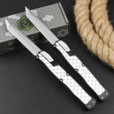 Cleric II MagnaCut Auto Knife Stainless Bubble Inlay (4.1" SW Tanto) (2) Cleric II MagnaCut Auto Knife Stainless Bubble Inlay (4.1" SW Tanto) (2)