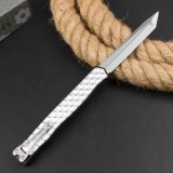 Cleric II MagnaCut Auto Knife Stainless Bubble Inlay (4.1" SW Tanto) (3) Cleric II MagnaCut Auto Knife Stainless Bubble Inlay (4.1" SW Tanto) (3)