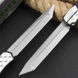 Cleric II MagnaCut Auto Knife Stainless Bubble Inlay (4.1" SW Tanto) (6) Cleric II MagnaCut Auto Knife Stainless Bubble Inlay (4.1" SW Tanto) (6)