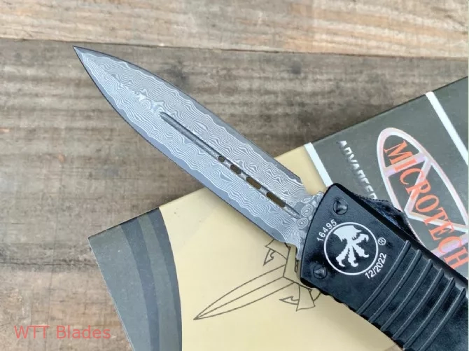 Combat Troodon D/E OTF Knife Black (3.8" Damascus) (5) Combat Troodon D/E OTF Knife Black (3.8" Damascus) (5)