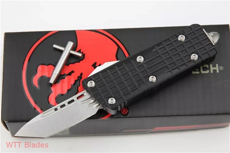 Combat Troodon Delta Mini Tanto Auto Knife (1.9" Stonewash) Combat Troodon Delta Mini Tanto Auto Knife (1.9" Stonewash)
