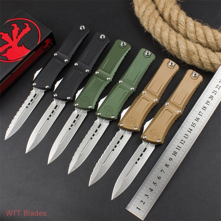 Combat Troodon Gen III Dagger OTF Knife Black (4" SW Full Serr) Combat Troodon Gen III Dagger OTF Knife Black (4" SW Full Serr)
