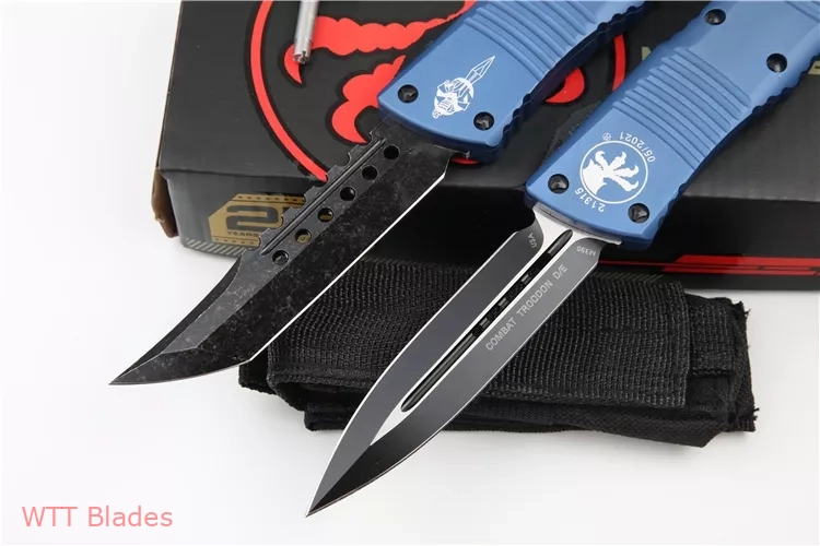 Custom Combat Troodon Hellhound Tanto OTF Knife Blue (SW DLC) (4) Custom Combat Troodon Hellhound Tanto OTF Knife Blue (SW DLC) (4)