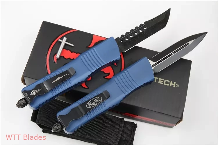 Custom Combat Troodon Hellhound Tanto OTF Knife Blue (SW DLC) (5) Custom Combat Troodon Hellhound Tanto OTF Knife Blue (SW DLC) (5)