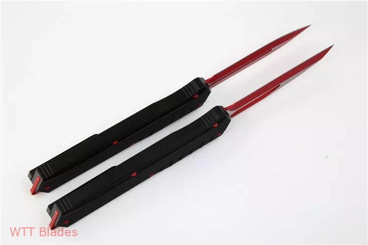 Cypher MK7 S/E D/E OTF Automatic Knife Black/Red Hw (4" Red) (2) Cypher MK7 S/E D/E OTF Automatic Knife Black/Red Hw (4" Red) (2)