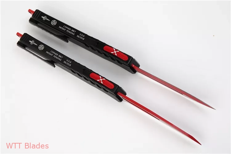 Cypher MK7 S/E D/E OTF Automatic Knife Black/Red Hw (4" Red) (3) Cypher MK7 S/E D/E OTF Automatic Knife Black/Red Hw (4" Red) (3)