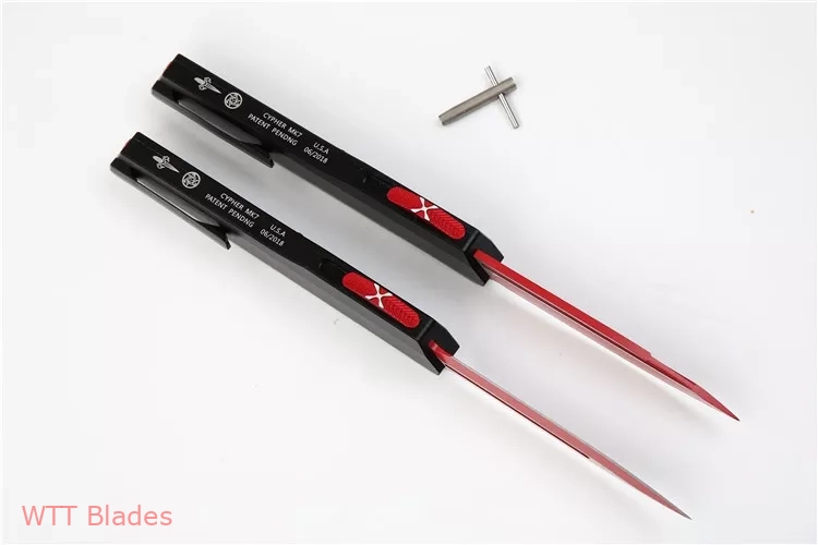 Cypher S/E OTF Automatic Knife Smooth Black/Red Hw (4" Red) (5) Cypher S/E OTF Automatic Knife Smooth Black/Red Hw (4" Red) (5)