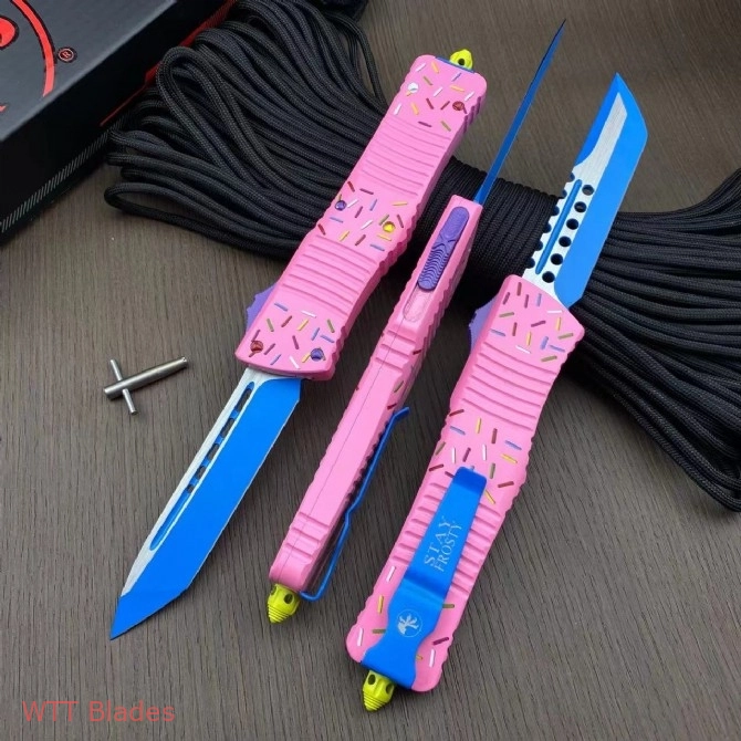 Dessert Warrior Donut Combat Troodon OTF Automatic Knife Tactical (3.8" Blue) (4) Dessert Warrior Donut Combat Troodon OTF Automatic Knife Tactical (3.8" Blue) (4)