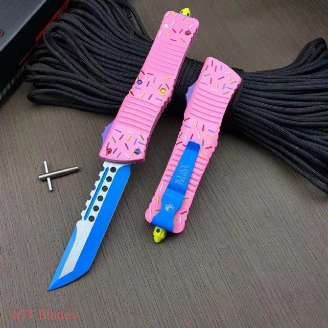 Dessert Warrior Donut Combat Troodon OTF Automatic Knife Tactical (3.8" Blue) (7) Dessert Warrior Donut Combat Troodon OTF Automatic Knife Tactical (3.8" Blue) (7)