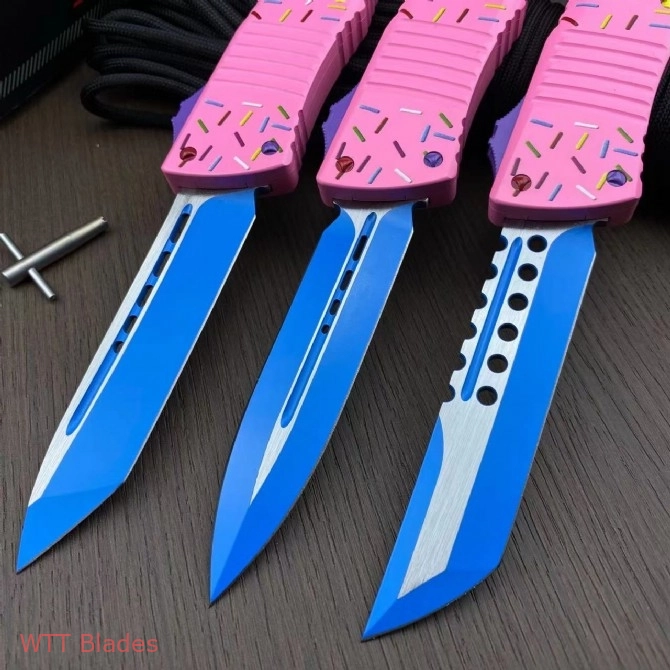 Dessert Warrior Donut Combat Troodon OTF Automatic Knife Tactical (3.8" Blue) (8) Dessert Warrior Donut Combat Troodon OTF Automatic Knife Tactical (3.8" Blue) (8)