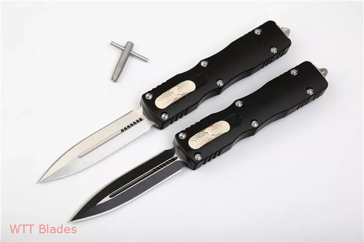 Dirac D/E Dagger OTF Automatic Knife Black (2.88" Satin) (4) Dirac D/E Dagger OTF Automatic Knife Black (2.88" Satin) (4)