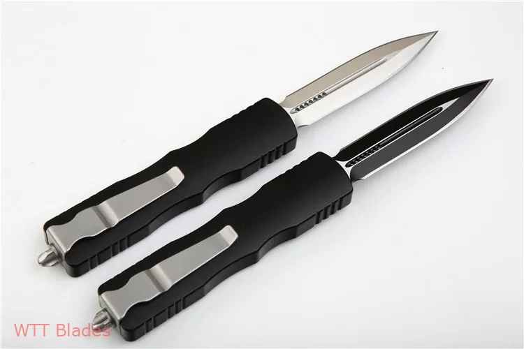 Dirac D/E Dagger OTF Automatic Knife Black (2.88" Two-Tone) (2) Dirac D/E Dagger OTF Automatic Knife Black (2.88" Two-Tone) (2)