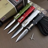 Dirac D/E Signature Series OTF Automatic Knife Black Silver Red Green (2.88" Satin) Dirac D/E Signature Series OTF Automatic Knife Black Silver Red Green (2.88" Satin)