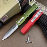 Dirac D/E Signature Series OTF Automatic Knife Black Silver Red Green (2.88" Satin) (2) Dirac D/E Signature Series OTF Automatic Knife Black Silver Red Green (2.88" Satin) (2)