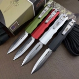 Dirac D/E Signature Series OTF Automatic Knife Black Silver Red Green (2.88" Satin) (7) Dirac D/E Signature Series OTF Automatic Knife Black Silver Red Green (2.88" Satin) (7)