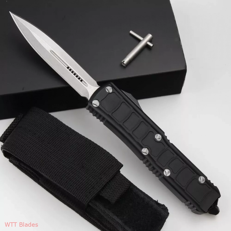 Double Action OTF Knife Pocket Camping Knife EDC Tools,D2 Blade,CNC Aluminium Alloy Handle Lightweight Double Action OTF Knife Pocket Camping Knife EDC Tools,D2 Blade,CNC Aluminium Alloy Handle Lightweight