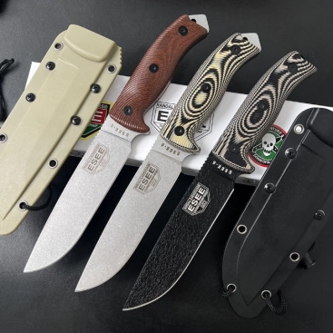 ESEE Knives ESEE-6 Fixed Blade Knife Natural 3D Micarta (6.5" Black)