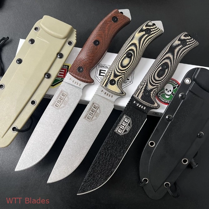 ESEE Knives ESEE-6 Fixed Blade Knife Natural 3D Micarta (6.5" Black) ESEE Knives ESEE-6 Fixed Blade Knife Natural 3D Micarta (6.5" Black)