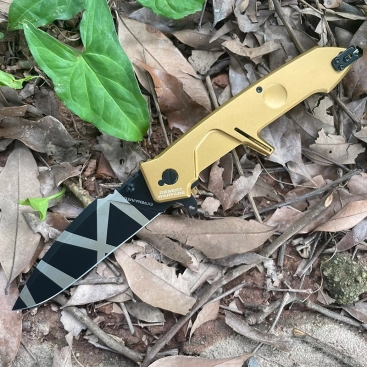 EX RATIO MF2 T6 aluminum alloy handle N690 tiger pattern and black blade available in two colors EX RATIO MF2 T6 aluminum alloy handle N690 tiger pattern and black blade available in two colors