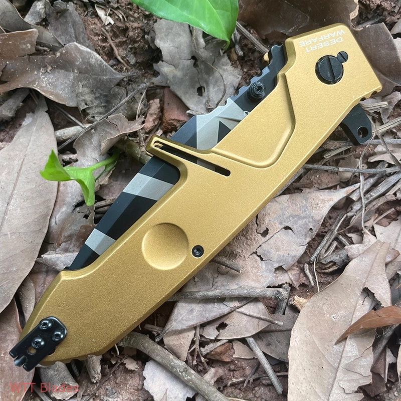 EX RATIO MF2 T6 aluminum alloy handle N690 tiger pattern and black blade available in two colors (4) EX RATIO MF2 T6 aluminum alloy handle N690 tiger pattern and black blade available in two colors (4)