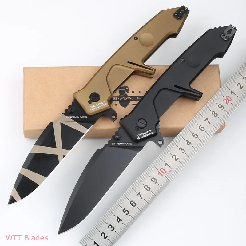 EX RATIO MF2 T6 aluminum alloy handle N690 tiger pattern and black blade available in two colors (6) EX RATIO MF2 T6 aluminum alloy handle N690 tiger pattern and black blade available in two colors (6)