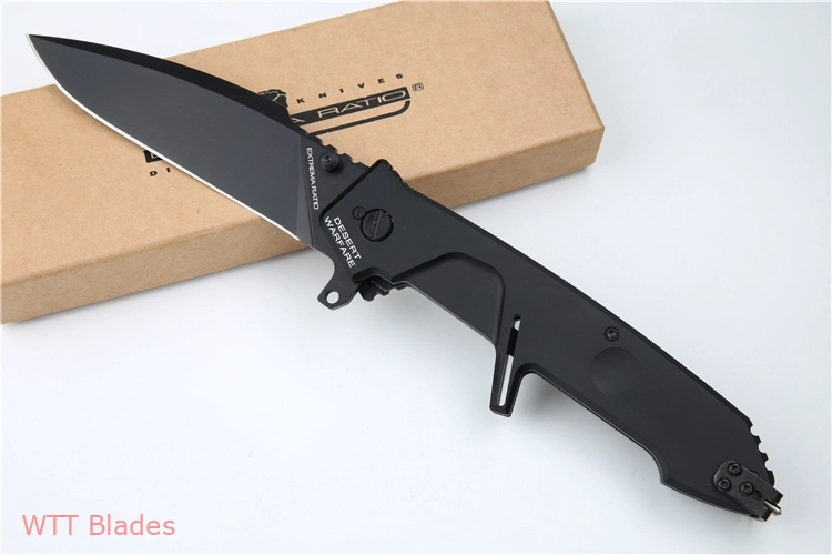 EX RATIO MF2 T6 aluminum alloy handle N690 tiger pattern and black blade available in two colors (7) EX RATIO MF2 T6 aluminum alloy handle N690 tiger pattern and black blade available in two colors (7)