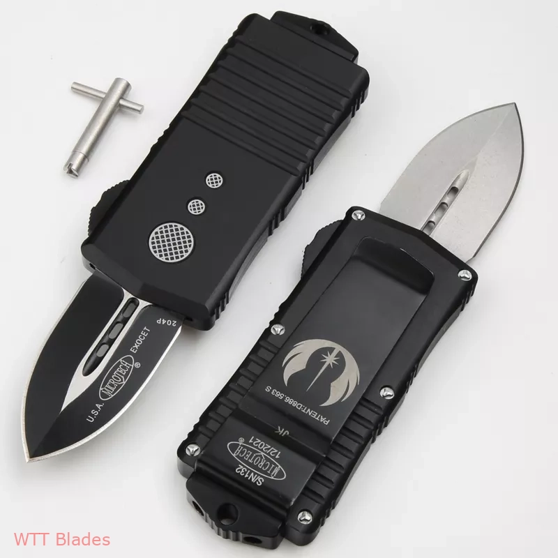 Exocet Dagger Jedi Knight CA Legal OTF Automatic Knife (1.9" Black) (2) Exocet Dagger Jedi Knight CA Legal OTF Automatic Knife (1.9" Black) (2)