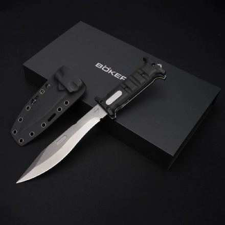 Extension Manual Sliding Knife, D2 Steel Drop Point Blade, G10 Handle with Kydex Sheath