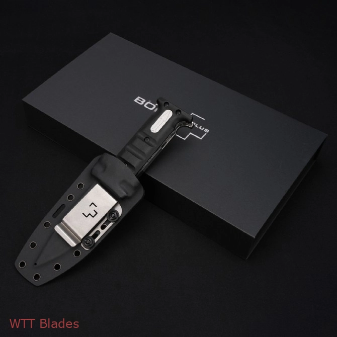 Extension Manual Sliding Knife, D2 Steel Drop Point Blade, G10 Handle with Kydex Sheath (4) Extension Manual Sliding Knife, D2 Steel Drop Point Blade, G10 Handle with Kydex Sheath (4)